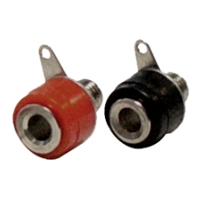 Conector Banana Hembra Negro 4mm Sencilla